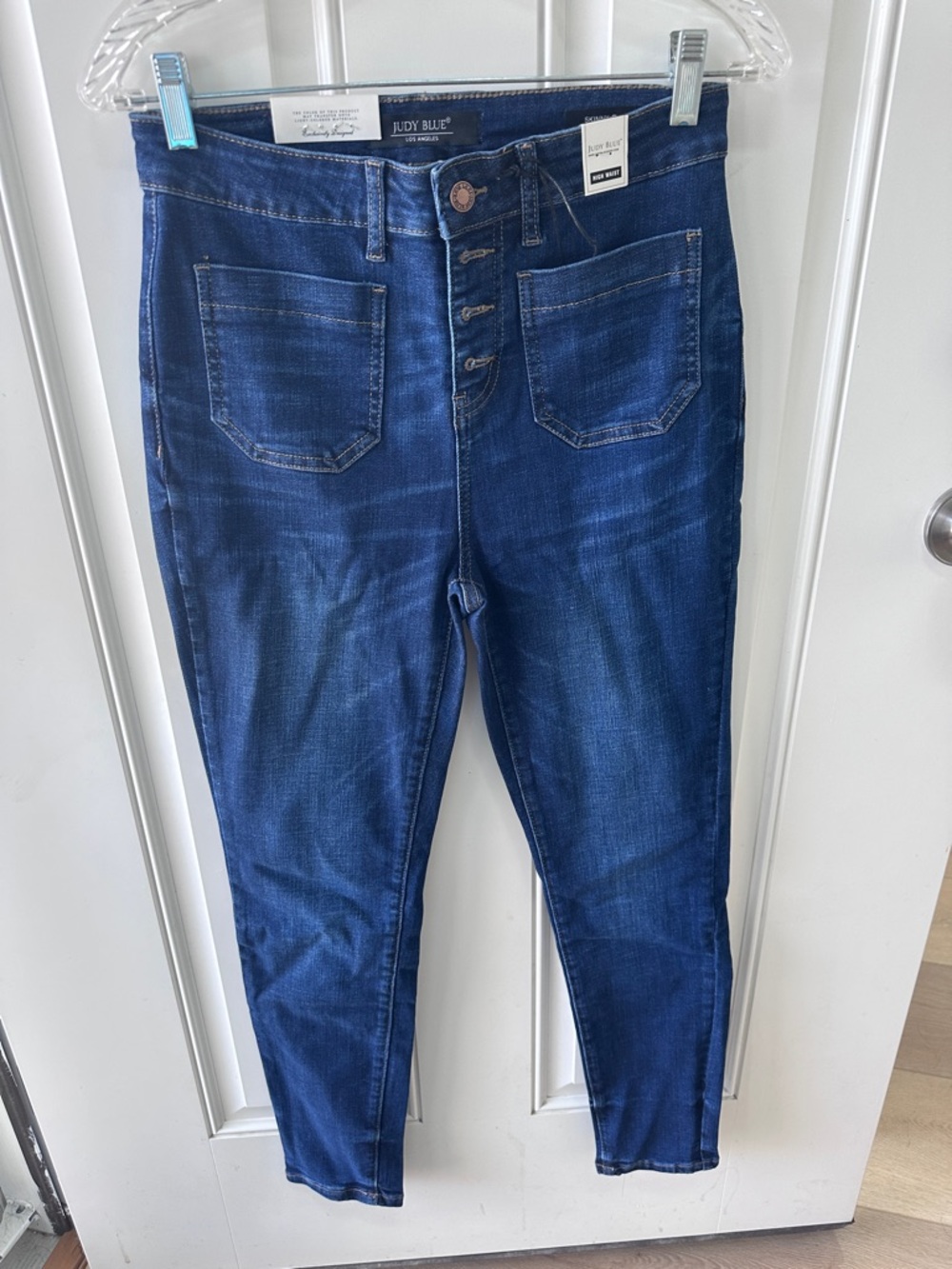 Judy Blue Mid/ Dark Wash High Rise Button-Fly Women's Jeans